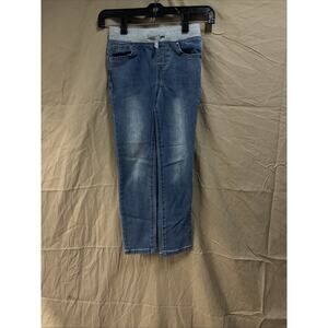 Cat & Jack Girls Pull-On Jeans, Dark Wash Denim Size 6X, Stretch Waistband